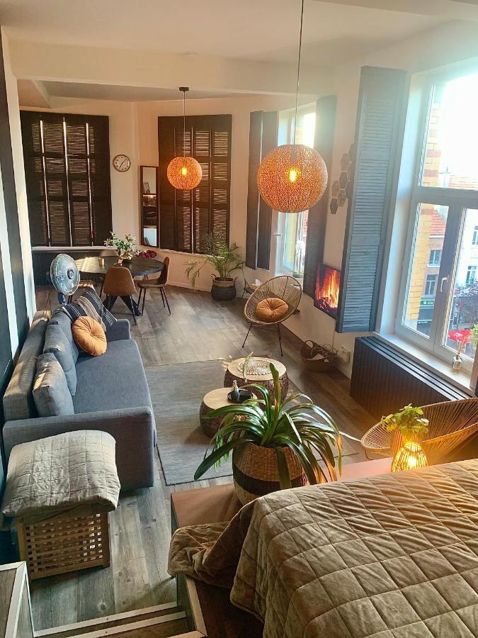 Sleep Inn - Black And Gold Loft Antwerp Cityview Luaran gambar